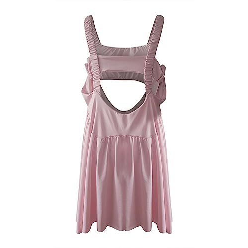 Vestido de tênis feminino de verão atlético com shorts embutidos e sutiã, conjunto de treino para mu