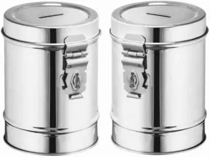 Anmol Enterprises Combo Round Shape Money Bank Piggy Banks Antique Coin Bank Box Money Organiser Gullak-image-15