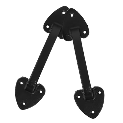 NUOLUX 2個 ガレージドア用アイアンハンドル クラシック納屋ドアデザイン 耐久性ある鋳鉄製 簡単取り付け可能 木製フェンス キャビネット