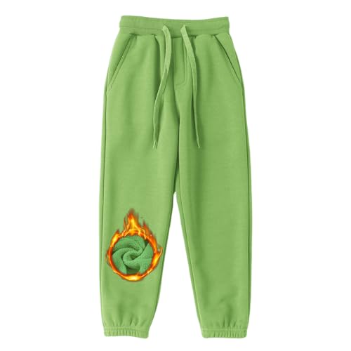 Boys Fleece Pants Plain Sweatpants Drawstring Elastic Waist Jogger for Boys or Girls 5-14 Years