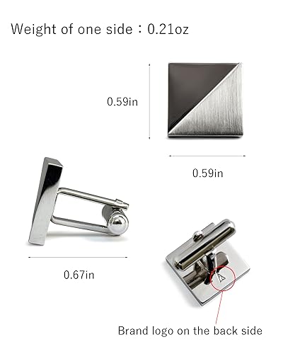 Image of [TAVARAT] Cufflinks for Men cuff links mens Black Silver Light Gold Tps-166