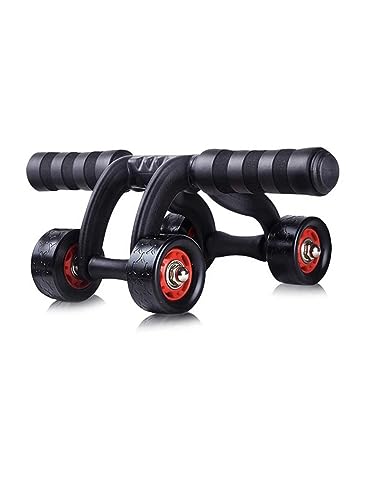 Sanda 4 Wheel Ab Roller With Foam Knee Pad And Push Up Bar, Strength Training Equipment, Stomach Exercise Equipment, Sit Up Exercise Equipment, Push Up Exercise Equipment, Ab Machine, Ab Trainer