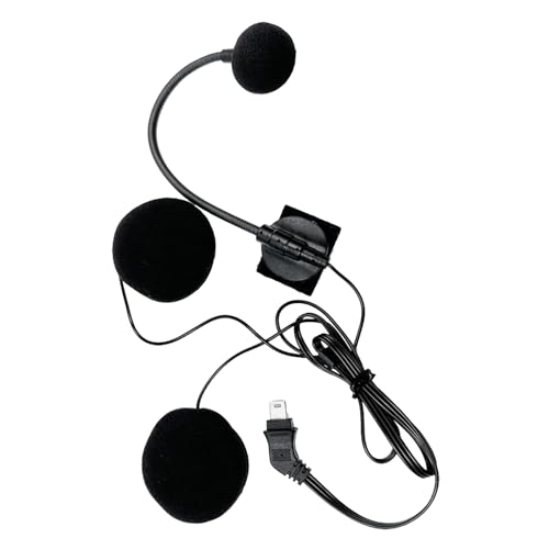 Micrófono de auriculares para motocicleta, micrófono de comunicación para motocicleta, de audio impermeable, herramienta de 10 pines para adolescentes, hombres, adultos, viajes, ciclismo