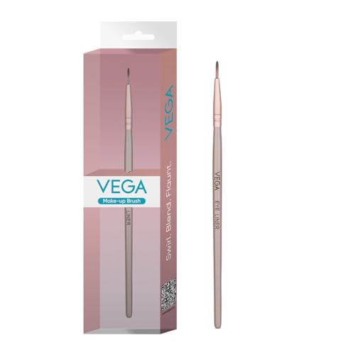 Vega Eye Liner Brush for Cream, Gel & Powder Formulation, Eyeliner Makeup Brush, (MBN-08)