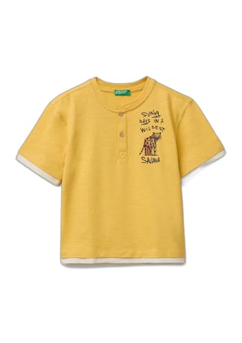 T-shirt garçon Benetton Maglia Serafino M/M en coton confort