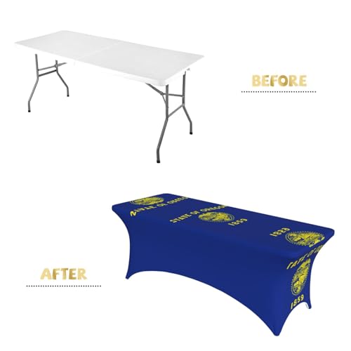 Nappe de table extensible lavable en élasthanne imprimé Oregon - 5