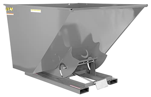 Vestil D-250-LD-GY-MG Steel Light Duty Self Dumping Hopper 2-1/2 Cubic Yard 2000 Lb. Capacity Machine Gray