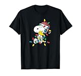 Peanuts - Snoopy Woodstock Christmas Lights T-Shirt