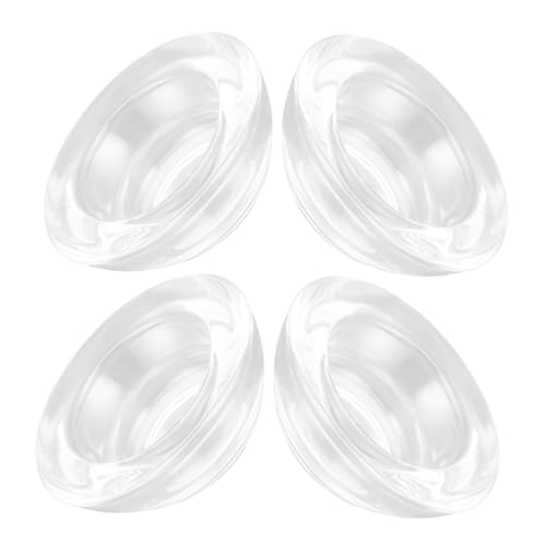 FUNOMOCYA 4pcs Vintage Glass Tea Candle Holder Clear Candle Holders Clear Candle Cup Glass Tealight Holder Glass Candle Dish Small Candle Cup Desktop Candle Cup Desktop Candle Dish Ornament