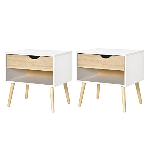 SET DA 2 COMODINI: Le linee moderne di questi comodini di design portano un tocco di stile in ogni camera da letto. Eleganti e funzionali da usare non solo accanto al letto ma anche come mobiletti bassi per il soggiorno o lo studio.