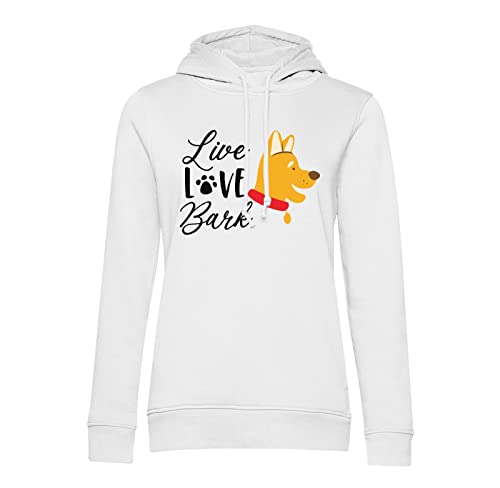 Sweat à capuche Live Love Bark pour amoureux des chiens