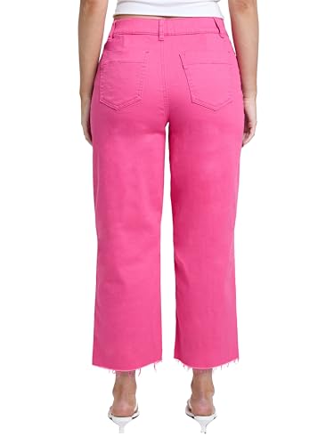 YMI Womens Jeans Women's High Rise Cropped Trouser Jeans Wide Leg Fit, P2092073