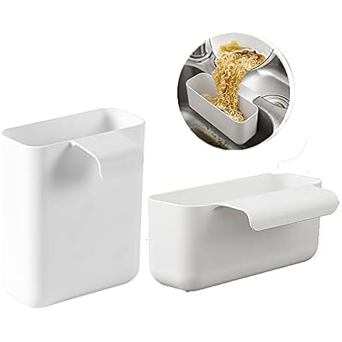 Sink Strainers Basket, 2 pcs Kitchen Drain Shelf Storage Rack, Multifunctional Hanging Shelf, Storage Holder for Sponge and Brush Sink Drain Shelf Strainer Cover