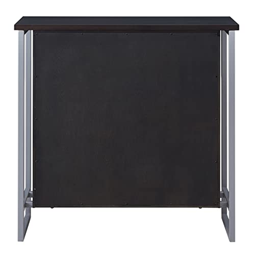 Image of Leick Home Talia Console Cabinet, 30 inch, Black, Nickel