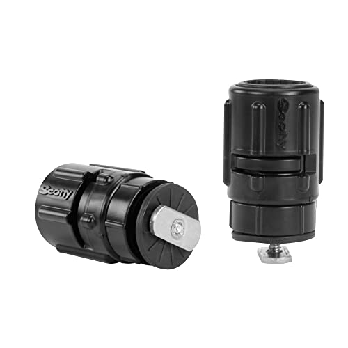 Image of Scotty Fishing 0368 Fishfinder Mount, Black, Original Version & 438 Gear-Head Track Adapter, Black
