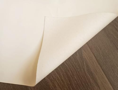 Protector de Mesa Muletón Acolchado Resistente | Mantel Hule Muletón Antimanchas 140x100cm por Metros | muletón Protector para Tabla de Plancha | Fácil de Limpiar | ENGOMADO Liso Grosor 1,5 mm