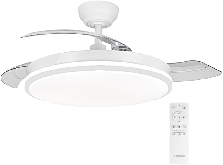 LEDUNI Ventilador con Luz LED 72w 7590LM con mando a distancia