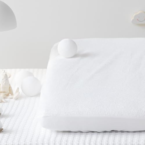 Kadolis - Alèse Berceau Imperméable Bouclette Coton Bio - Protège Matelas pour lit 50x83 cm - Absorbante et Respirante - Etanche sans PVC - Certifié OEKOTEX