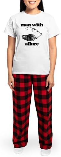 CafePress Man with Allure Women's Light Pajamas Women's Novelty Cotton Pajama Set, Comfortable PJ Sleepwear