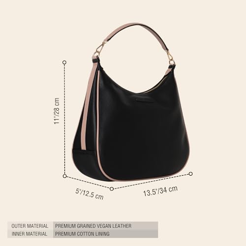 Image of The Gusto Stella Women Hobo Bag|Vegan Leather Shoulder Sling Bags|Ladies Stylish Shoulder Hand Bag with Zipper Closure|Office College Travel Casual Everyday Use