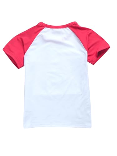 Kids 2-piece Athletic Outfit Short-sleeve T-shirt With Bowknot Shorts For Workout Gym Hiking Red 3-4 Years3