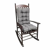 Rocking Chair Cushion, Set of Thicken Seat & Back Chair Cushions，Soft Thickened Patio Chair Cushions for Indoor/Outdoor (Dark Grey)