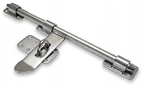 WDB Verrou de porte de 340 mm - Verrou de porte - Verrou coulissant - Verrou pour portail - Verrou à boulon Cover