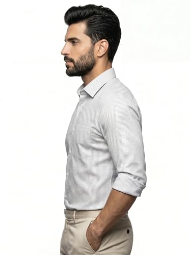 Image of Amazon Brand - INKAST Men's Printed Cotton Shirt | Full Sleeve | Regular Fit | Comfortable Formal Stylish Shirt for Men | Man Shirts for Professional Look