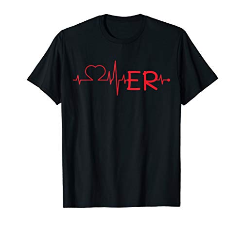 Love ER Heartbeat doctor nurse hospice workers T-Shirt