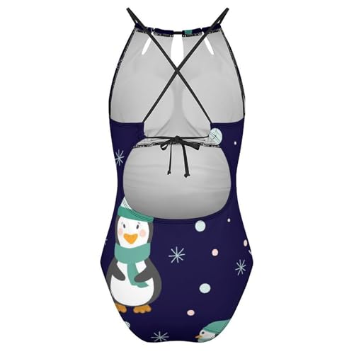 Swimsuit monokini pingouins idéal pour vos séances de bronzage estival