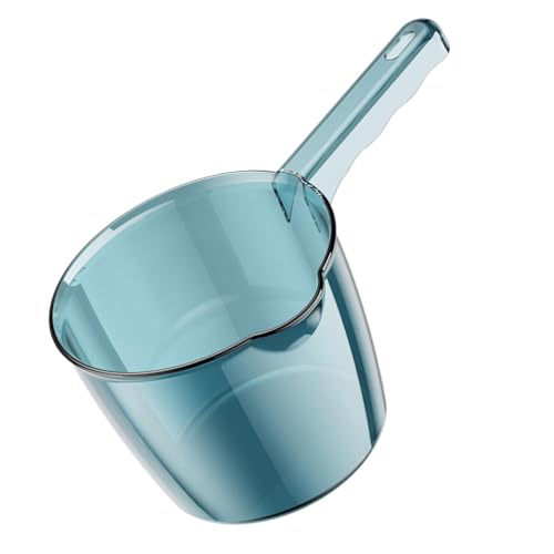 Scoop Ladle, pichet de rinçage de bain, tremblement de bord à longue poignée, conception transparente, versement efficace de l'eau, 9,4x5,5x4,7 pouces, pour...
