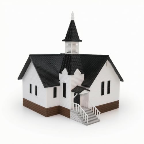 Iglesia en miniatura para maquetas y dioramas de coleccionistas