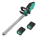 22 Inch Max Hedge Trimmer Cordless - 20V 2 * 2.0Ah Batteries and Charger, Handheld Electric Trimmers/Grass Shrub Pruning Cutter, Lightweight & Compact Hedge Shear for Garden, Lawn
