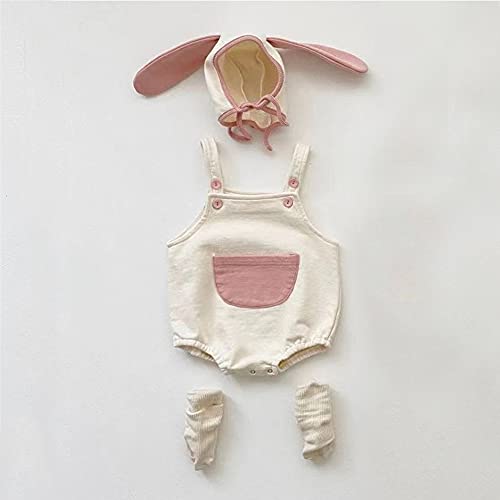 Agqt Baby Girls 1St Easter Outfit Set Halloween Bunny Costume One Piece Romper Overalls With Rabbit Ear Hat Size 12-18 Months(80) #TOP2