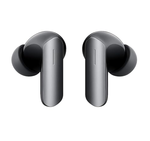 Image of Lynacz Original Earbuds Compatible with Realme, Oppo, Vivo, 52dB ANC Wireless Bluetooth Earbuds with ENC Quad Mic, Deep Bass Sound & 52H Playback for Music and Calls (Black)