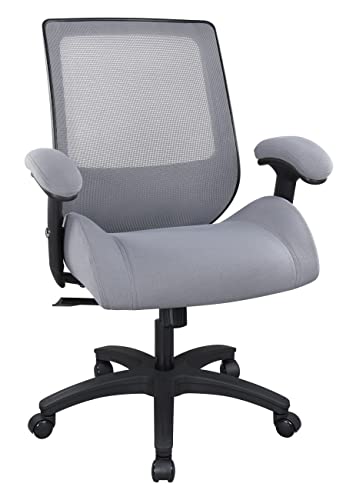 Boliss Big And Tall Ergonomic Office Mesh Computer Executive Desk Chair With Wide Thick Seat,Lumbar Support And Tilt 400Lbs-Grey #TOP8
