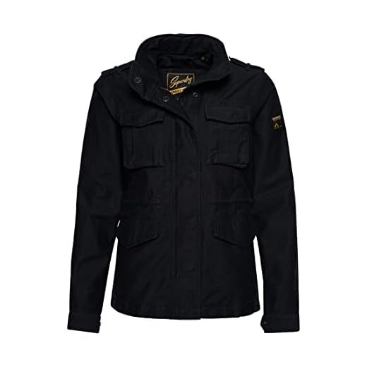 Superdry Veste Militaire, Bleu Marine (Eclipse Navy), 36 Femme