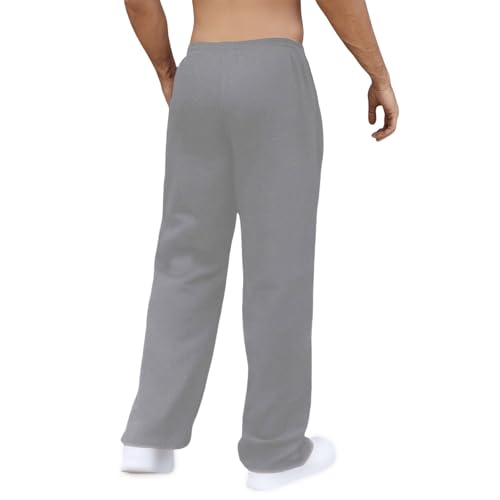 Men's Baggy Sweatpants Casual Wide Leg Striped Open Bottom Drawstring Pants Y2K Comfort Track Pants with Pockets3