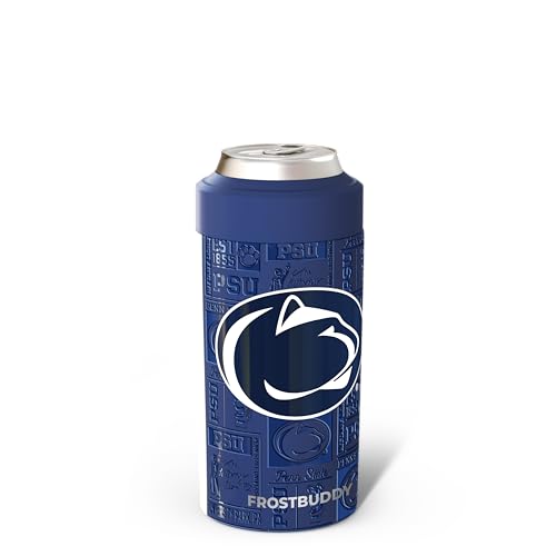 Image of Frost Buddy Universal Can Cooler (Penn State Nittany Lions | 3D) | 20x colder, cold up to 24 hrs | Fits slim cans & bottles | Sleek, lightweight design | No sweat, no condensation