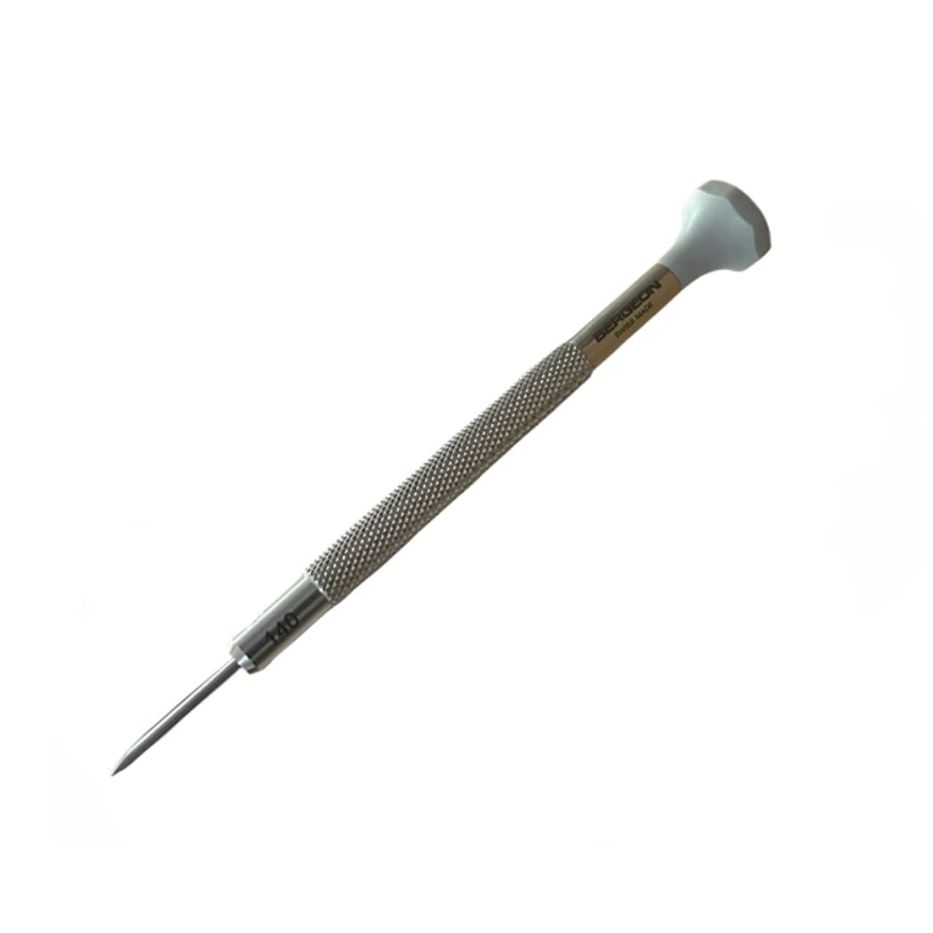 Bergeon Silver 31081-140 Non-Magnetic Screwdriver With Anodised Aluminium Body 1.40Mm