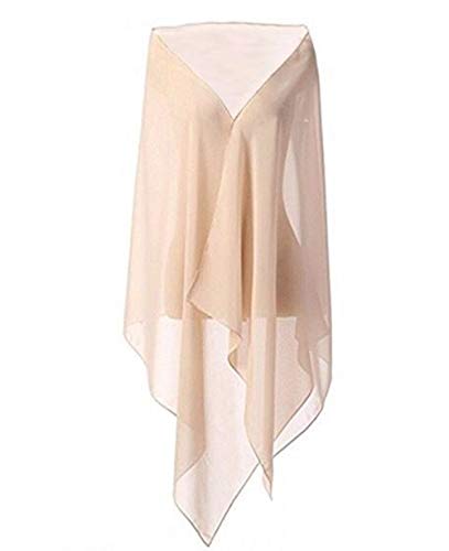 Chiffon Bridal Wedding Shawl Wrap Women's Evening Dress Stole Scarves champagne L