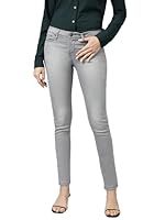 Grey Medium wash 5-Pocket mid-Rise Cropped Jeans, Clean Look with Light Fade, has a Button and Zip Closure, Waistband with Belt Loops|Grey|34