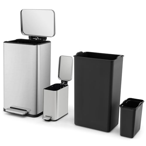 Set 2 Canecas de Basura Cocina S AFSTAR 10.5 y 1.6 Gal