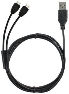 iFlash 6 feet Extra Long Dual MicroUSB Splitter Charge Cable - Power up to Two Micro USB Devices At Once From a Single USB Port