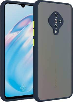 Ally SelectionTransparent Camera Protection Back Cover Case for Vivo S1 Pro- Blue