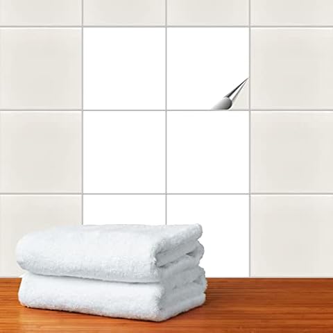 FoLIESEN Silver Grey Matt Tile Stickers Cover