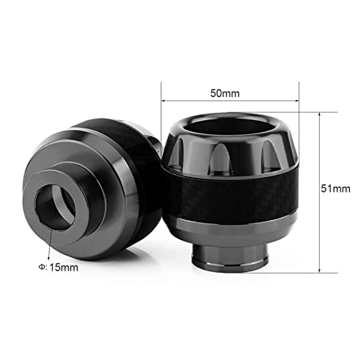 Front Fork Frame Sliders, Pair Of Carbon Fiber Motorcycle Front Fork Frame Sliders Wheel Crash Protection Motorbike Falling Protection Scooter Moped(Black) #TOP3