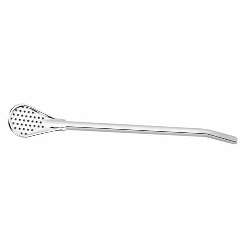 Cucchiaio di Paglia in Acciaio Inossidabile da 2 in 1, Cucchiaio da Filtro per Bevanda caffè da tè Al Latte, Paglia in Acciaio Inossidabile, in Metallo Lungo Multifunzione Riutilizzabile con Filtro