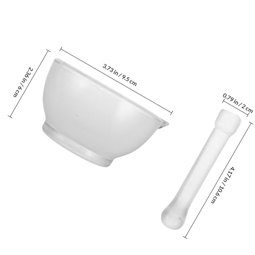SHINYPASING Mortero y Mano de Vidrio 90 Mm para Laboratorio Químico, Bol Resistente a Altas Temperaturas, Herramienta de Molienda Precisa para Mezcla y Trituración Científica