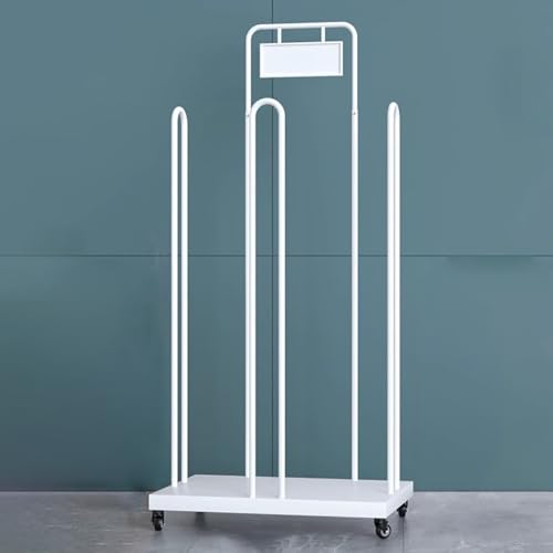 WDJBPSH Movable ?hite Pillow Organizer Rack, Large Commercia Cushion Storage Display Shelf for Retail Stores/Hotel/School/Supermarkets/Boutiques, Space Saving(80x46x164cm)